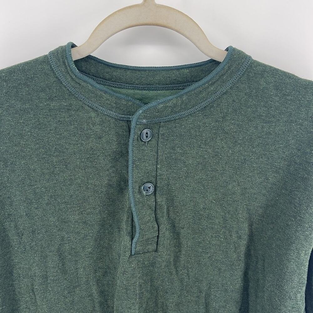 L. L. Bean River Driver cotton wool blend long sleeve pullover base layer top L - Picture 2 of 6